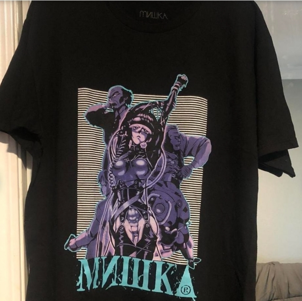 Mischka Ghost and the Shell Men's T-shirt Black